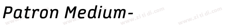 Patron Medium字体转换